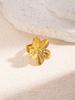 Titanium Steel Light Luxury European and American Golden Flower Clavicle Necklace 