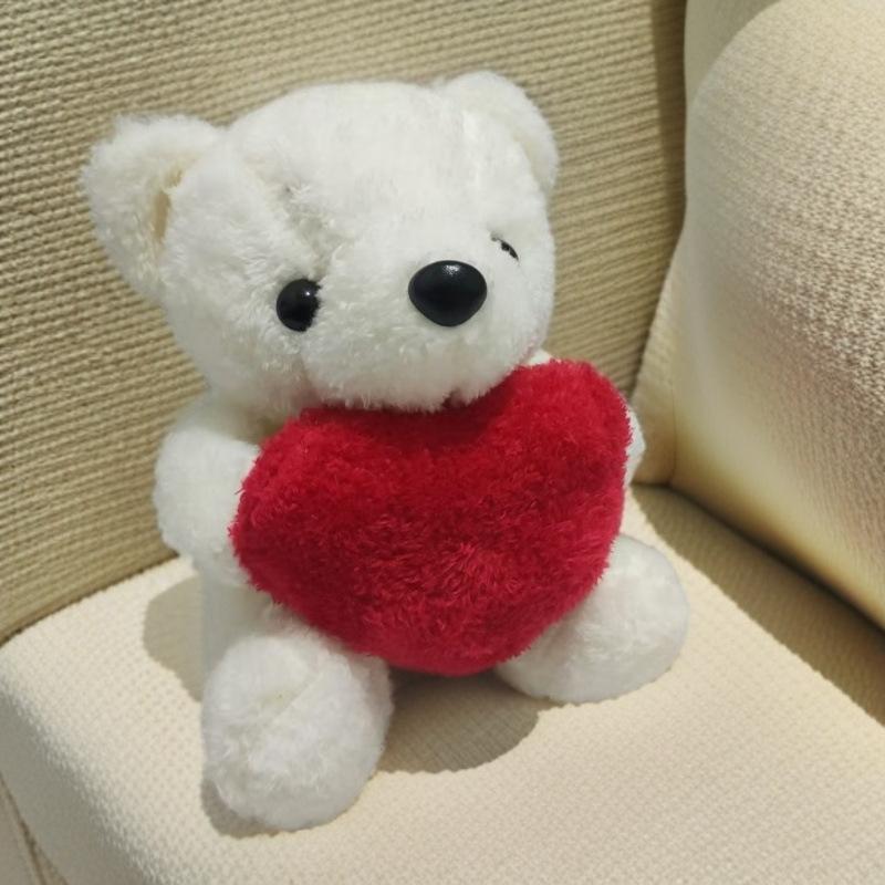 1/2/3PCS 25cm/9.84Inch Cute Rose Teddy Bear Plush Toy Small Stuffed Doll Soft Plushie for Girls Romantic Valentine Day Gift