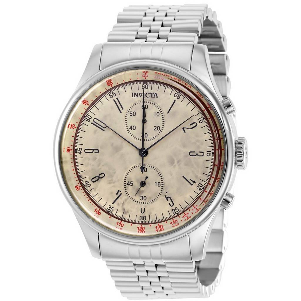 

Invicta Vintage Chronograph Stainless Steel Beige Dial Quartz 40850 Мужские часы