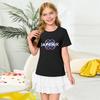 Fashionable Round Neck Short Sleeve Work Clothes Printed Tops For KID Summer Tops