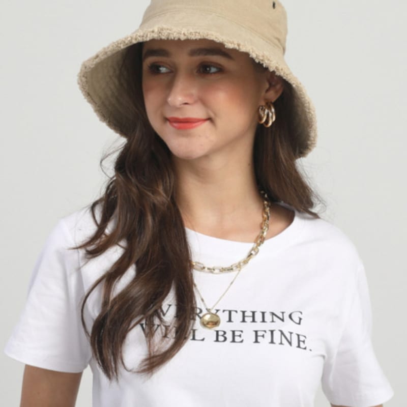 

Панама LALA из стираного хлопка black