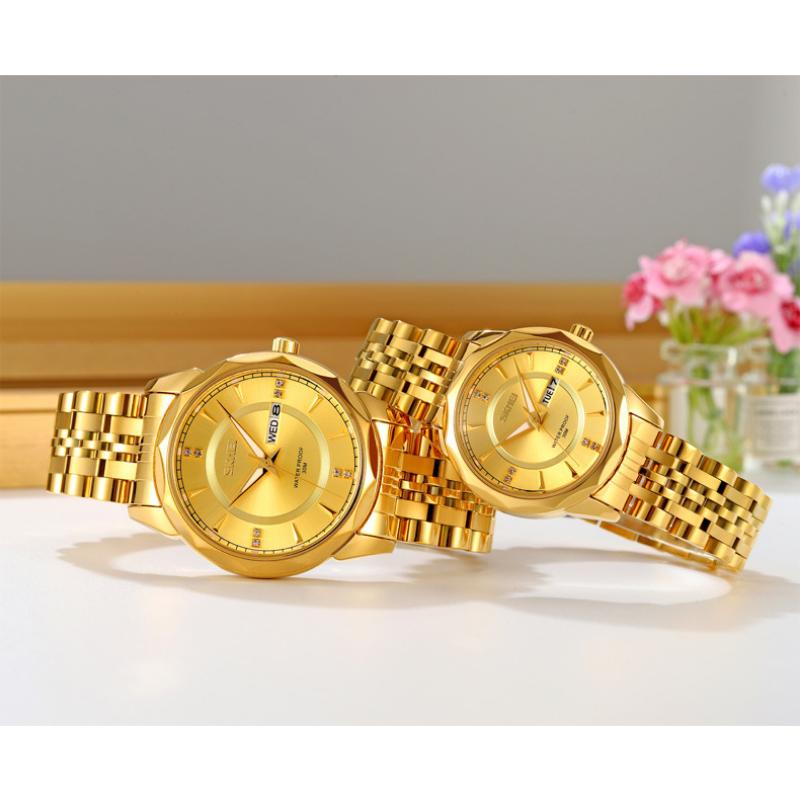 Skmei Fashion Trend Men Watch Waterproof Stainless Steel Calendar Quartz Watch Business Clock Gift Watches for Man