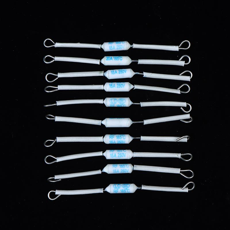 10Pcs High Temperature Ceramic Thermal Fuse 10/15/20A 250V 185℃ 230℃ for Small Home Appliance Replacement