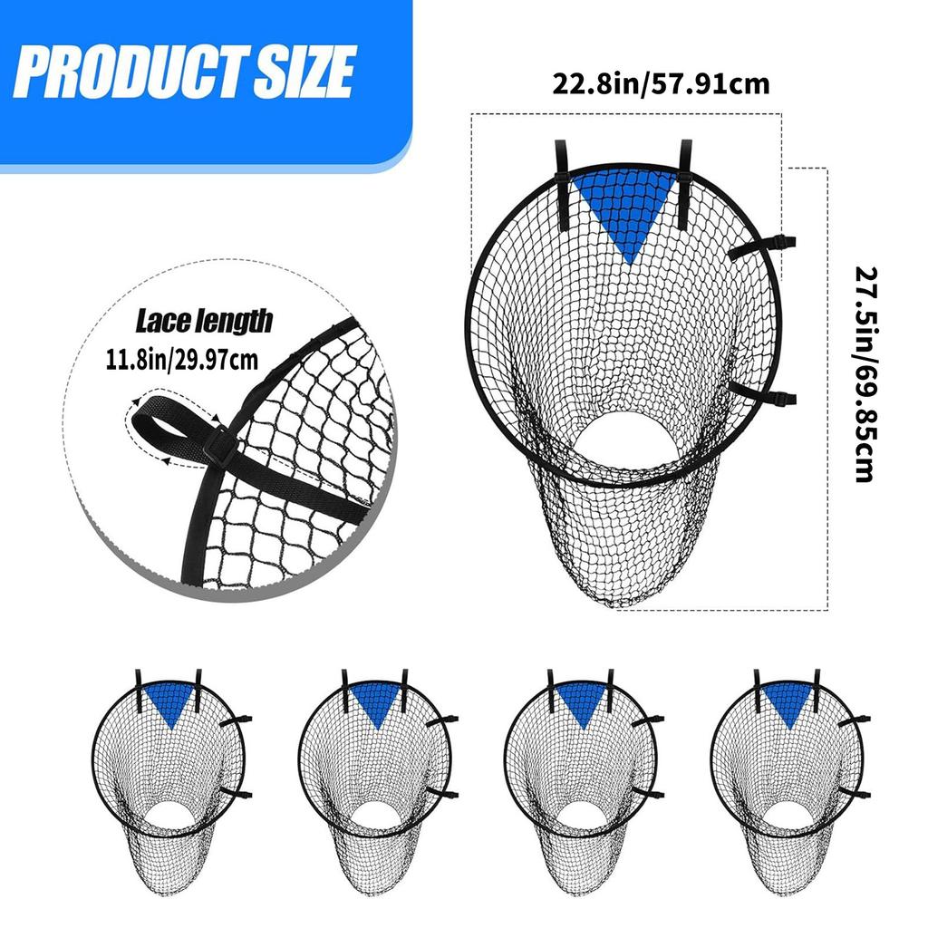 Football Goal Targets Net With Reinforced Corner Quick Setups Soccer Training Targets For Secure Attachments