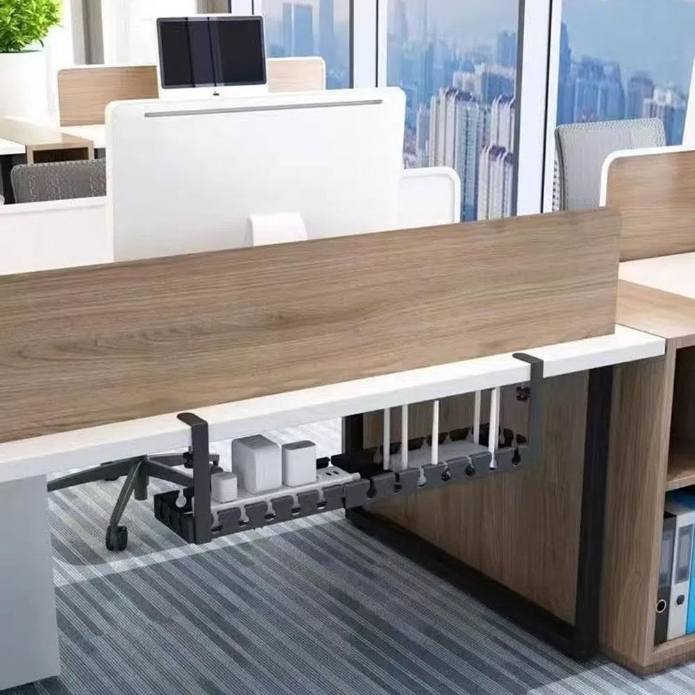 Extendable Under Desk Cable Management Tray Sturdy Power Strip Cord Holder  for Home