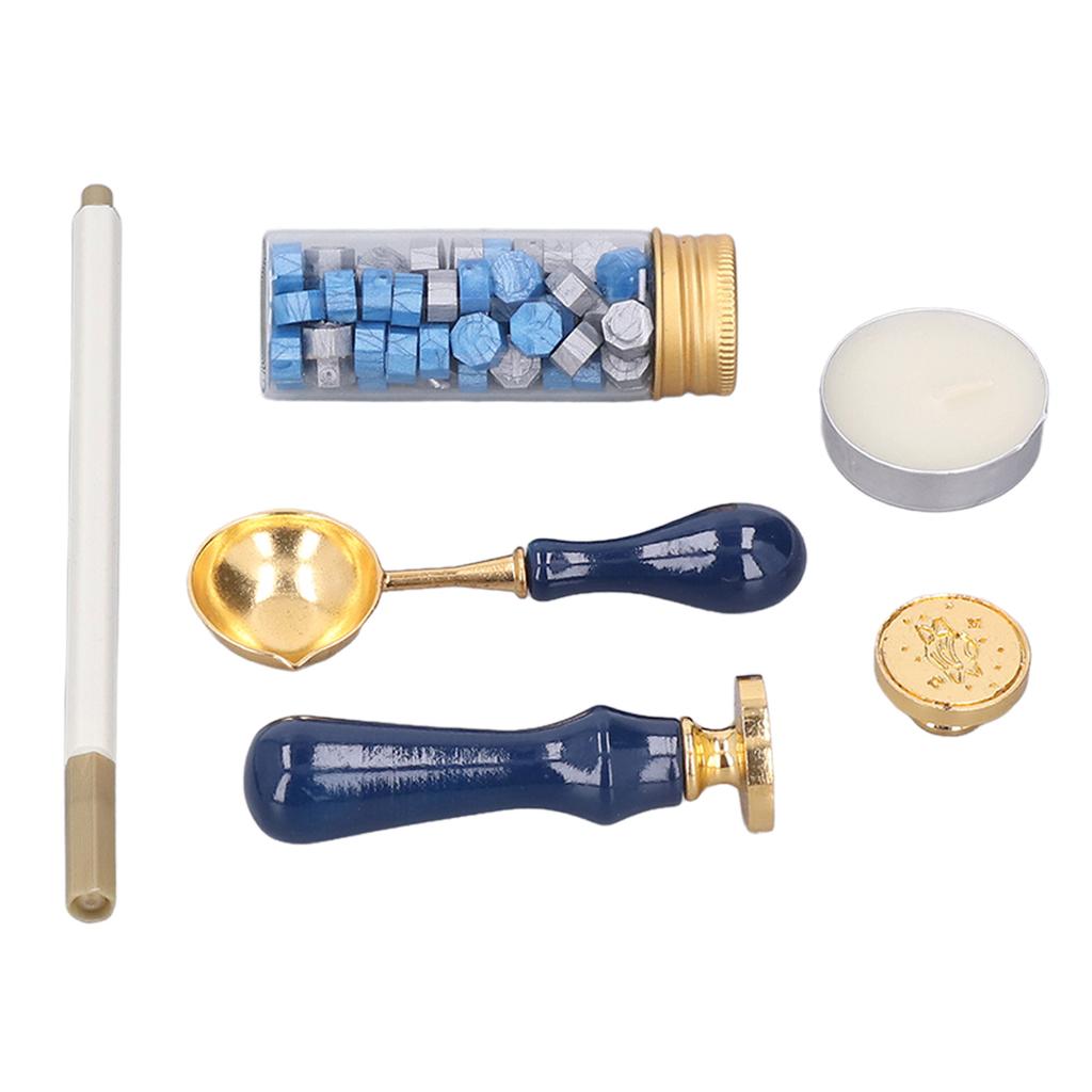 Siegelwachs-Stempel-Set, verträumtes, exquisites Muster, Ersatz-Siegelwachs-Buchstaben-Set mit Wachsperlen