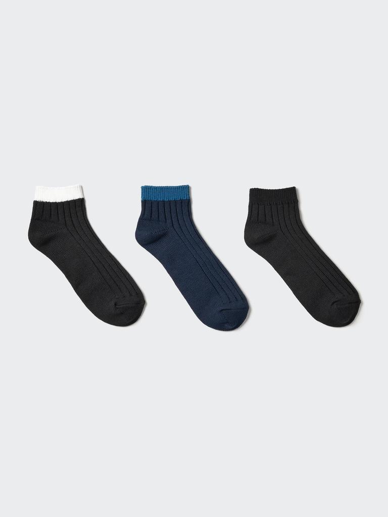 Uniqlo Japan Short Socks 3 Pair Ribbed