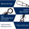 10Pcs Fishing Swivels with Locking Snap Fishing Line Hook Connectors Round Bearing Swivels Fishing Snap Fishing Swivels