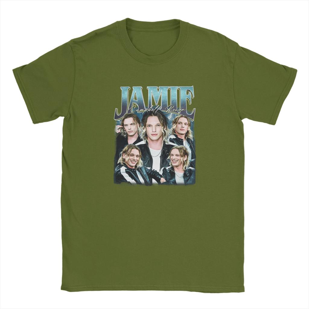Casual TShirt Summer JJamie Campbell Bower Trendy Cool T Shirts  100 Cotton Tshirt for Fun Loose Short Sleeve Clothing