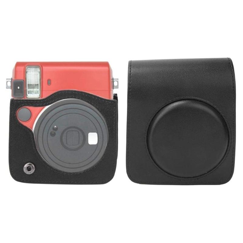 Camera Protective Cover Sleeve for Mini 70 Wear Resistant Storage Bag PU Leather Case with Removable Strap