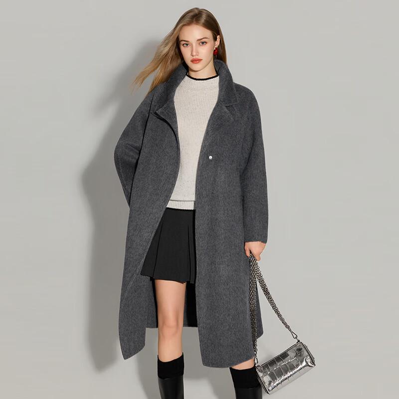 Women's Yak Cashmere Wool Blend Double-Faced Coat