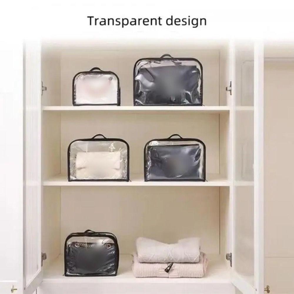 Waterproof Zipper Tote Bag PVC Storage Organizer Large Capacity Dust Bags  Bathroom