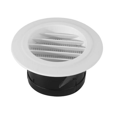Válvula de Extracción Redonda Ajustable para Ventilación 75-200 mm Válvula de Extracción de Aire de Plástico Rejilla Montaje en Pared Blanca