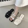 Fashion Summer Designer Dress Slides Beach Shoes Women Bow Flat Slippers Women's Shoes Open Toe Flat Slippers for Women Zapatos Mujer