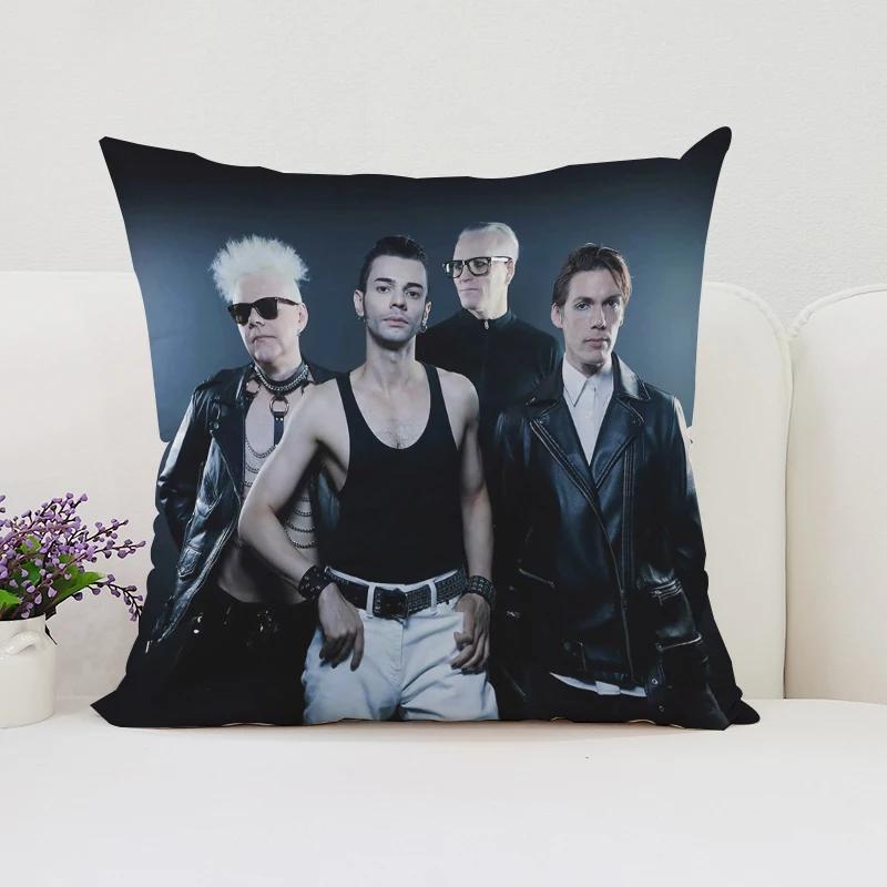 Wendbarer bedruckter Kissenbezug D-Depeche M-Mode Fan-Geschenk Zuhause Sofa Dekokissenbezug Stuhl Lendenkissen 40x40