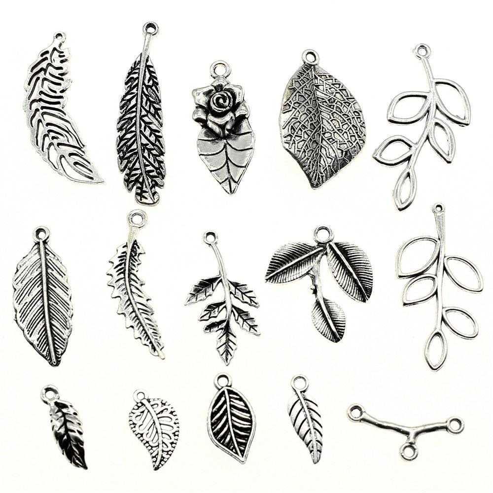 WYISYWG 30 Gram Charm Making Jewelry Leaf And Branch Random for DIY Jewelry Findings Hand Made Craft K1294