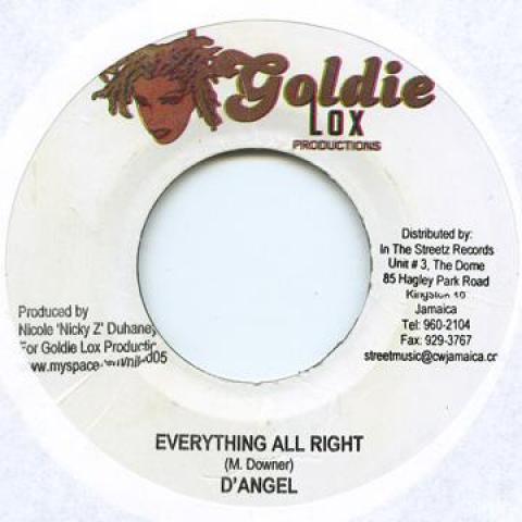 

7inch Record D ANGEL / RAS MYRHDAK - Everything All Right / Sick A Bad M Goldie Lox 2007 Jamaica Reggae, Ska & Dub
