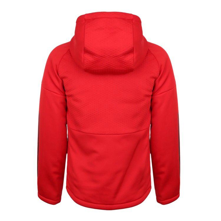 Adidas Comfortable Casual Hooded Zip Cotton Jacket Men Jackets Red EH5107