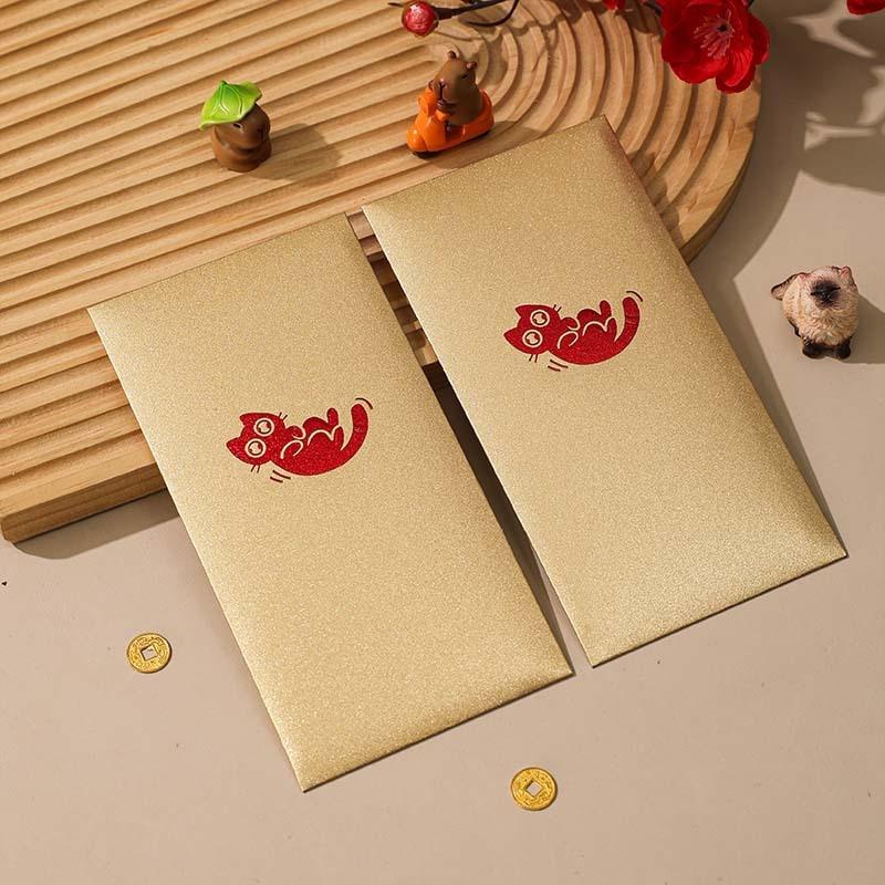 6Pcs Happy Birthday Red Envelope Hot Stamping Creative Red Pocket Red Pocket For Lucky Money Birthday Wedding Red Gift Envelopes