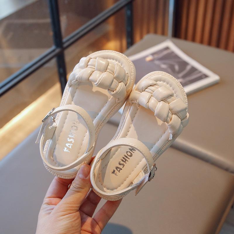 

Детские сандалии Cross Weave Simple Korean Kids, мягкие, нескользящие, лето 2024, детские сандалии, фиолетовые, детские, модные, с открытым носком, праздничная обувь 26 бежевый