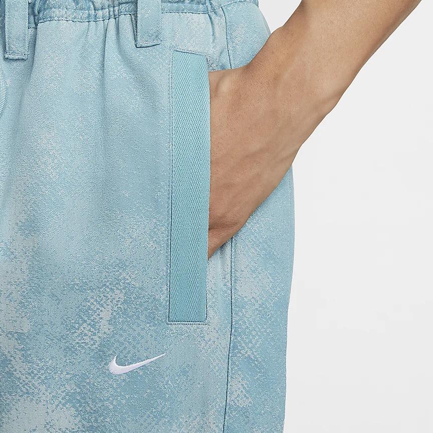Nike Outdoor Mid-Rise Straight Leg Zipper Casual Pants Men Pants Denim-Blue Green FZ0649-464