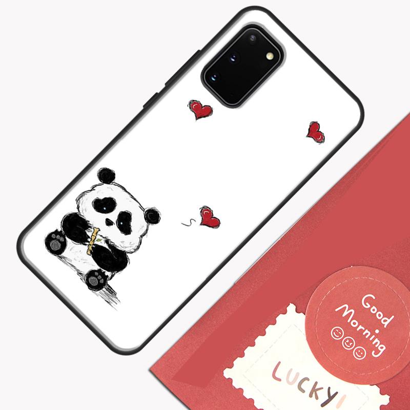 Cartoon Panda Phone Case For Samsung Galaxy S26 S25 Ultra S20 S21 S22 S23 S24 S10 Plus S25 FE Cover Shell
