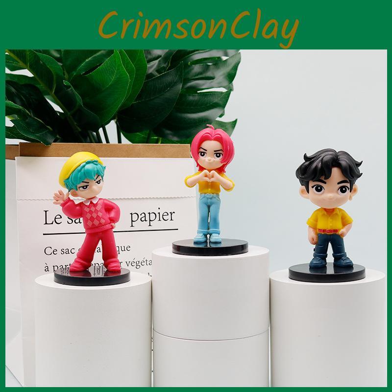 Q Version Kpop Demon Hunters Pvc Model Ornament For Demon Slayer Fans With Cartoon Style