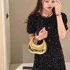 Acrylic Women Bags Luxury Crescent Moon Handbags New Fashion Personality Handbag Suitcase Makeup Dinner Bag Home Decoration