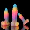 Glow In The Dark Realistic Dildo, Soft Silicone Anal Plug for Women Men Anal Training, Adult Sensual Massager