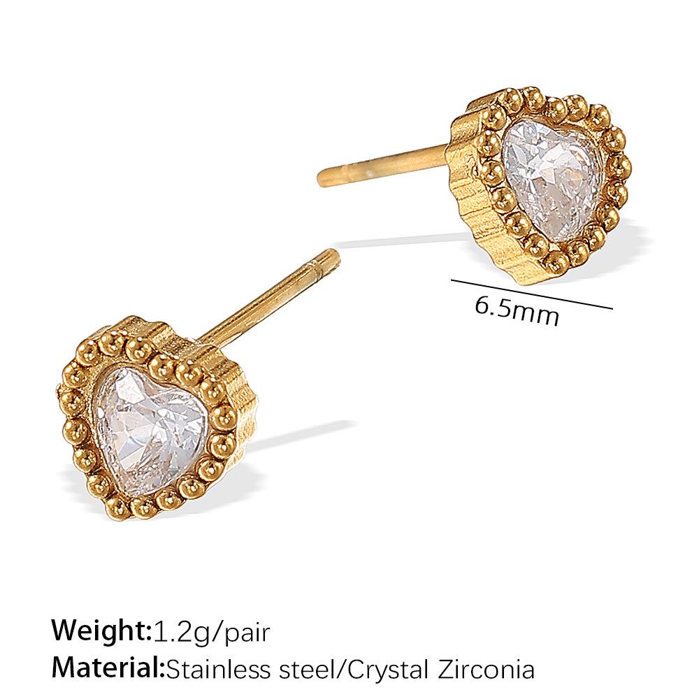 Stainless Steel Sequin Moon Crown Earrings for Women - Luxurious & Stylish Ear Studs
