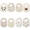 2pcs Cotton Bear Waterproof Baby Bibs Four Seasons Baby Bibs Newborn Burp Cloth Boys Girls Soft Breastfeeding Drooling Towel