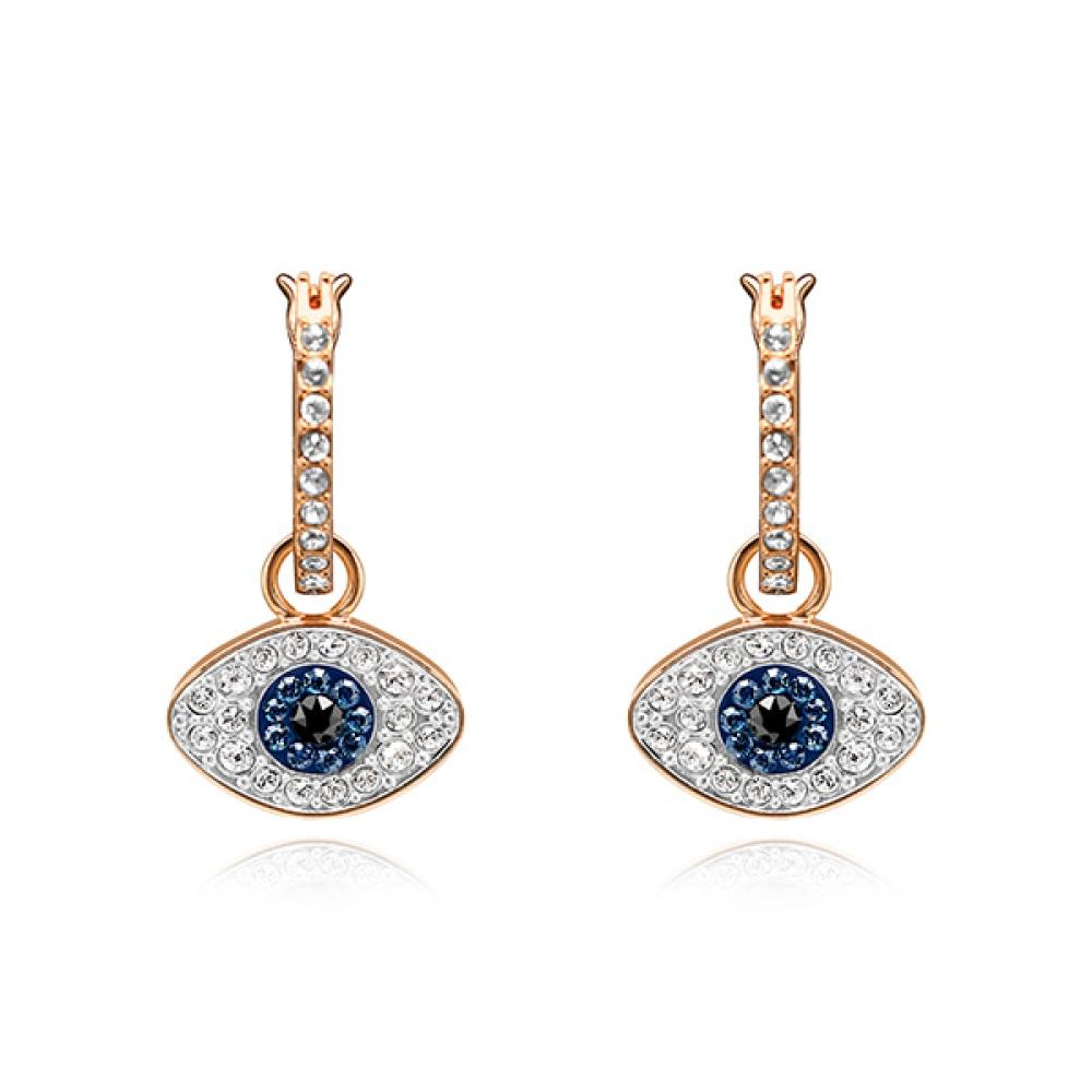 

Сережки-кільця з підвісками Swarovski 5425857 Symbolica Злий Око 5425857