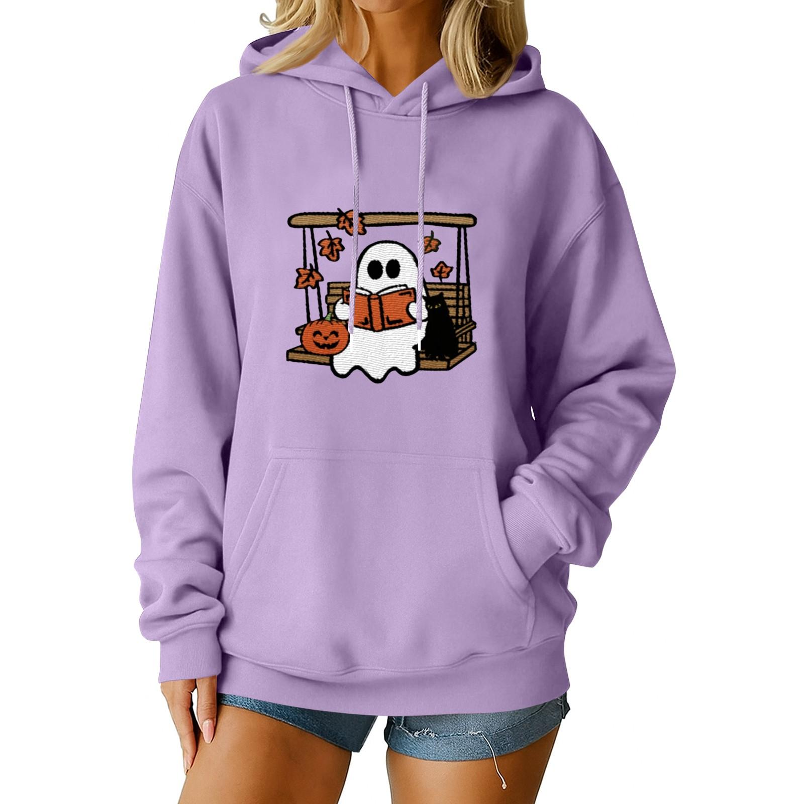 

Женские топы с длинным рукавом, футболки с круглым вырезом, осенняя мода, повседневные деловые туники-блузки L фиолетовый