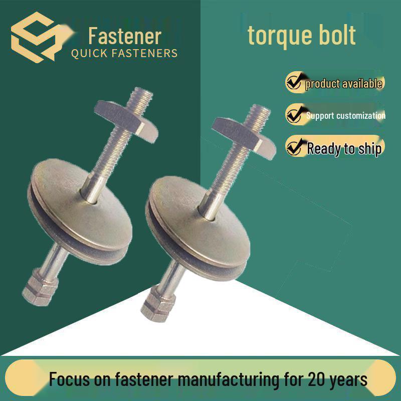 

Torque Bolt Nut Cable Tray Connector Set - Manganese Steel with Zinc Finish, including Studs, Square Nuts, and Cup Washers. 120mm length