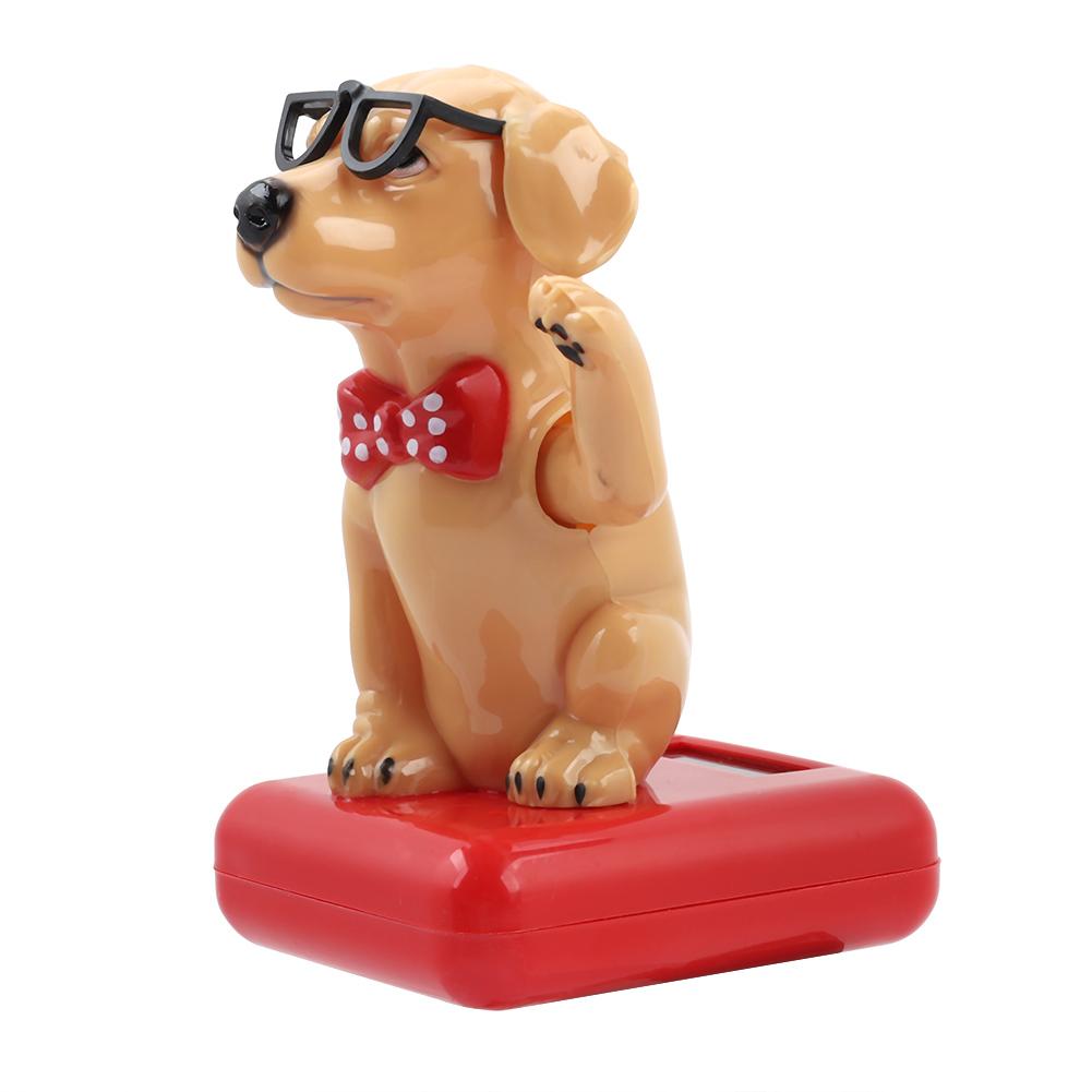 Solar Powered Swing Waving Dog Adorable Home Decor Car Accessories Table Ornament(#1)