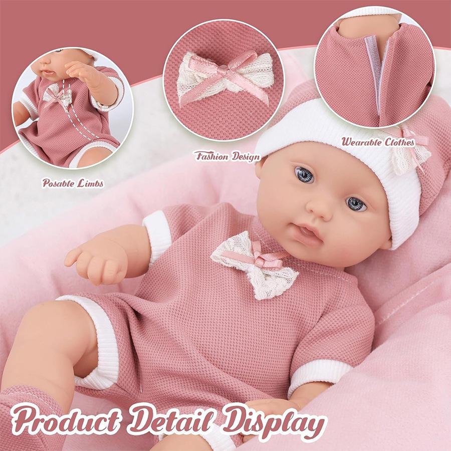 TEMU SHEIN Popular 30CM Full Body Vinyl Reborn Baby Doll for Children
