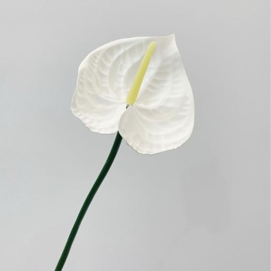 26" Real Touch Anthuriums Plant Artificial Tropical Flower with Long Stem Faux Floral Arrangement for DIY Vase Table Centerpiece Home Office Wedding