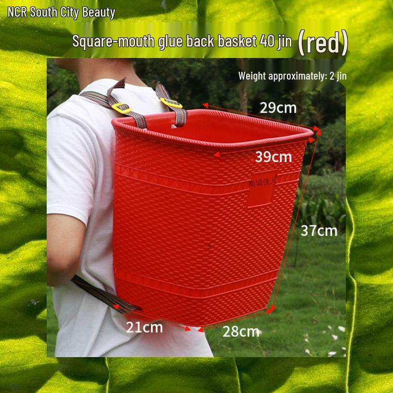 Extra velký dvojitý ramenní košík s víkem v imitaci bambusové vazby pro nákupy a zemědělství