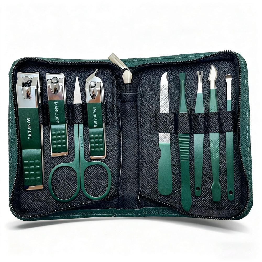 Xiaomi 9 Pcs Set Luxury Stainless Steel Manicure and Pedicure Set Professional Nail Clipper Set with Portable Case Modern Style