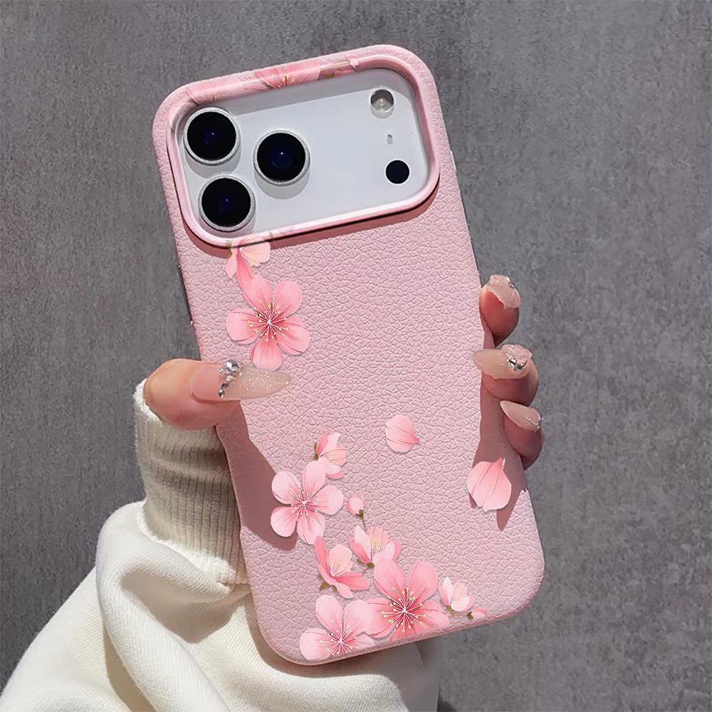 Pink Peach Blossoms Phone Case For iPhone 16 Pro Case iPhone 13 15 11 12 14 Pro Max 16e 15 Plus 17 Air Shockproof Cover