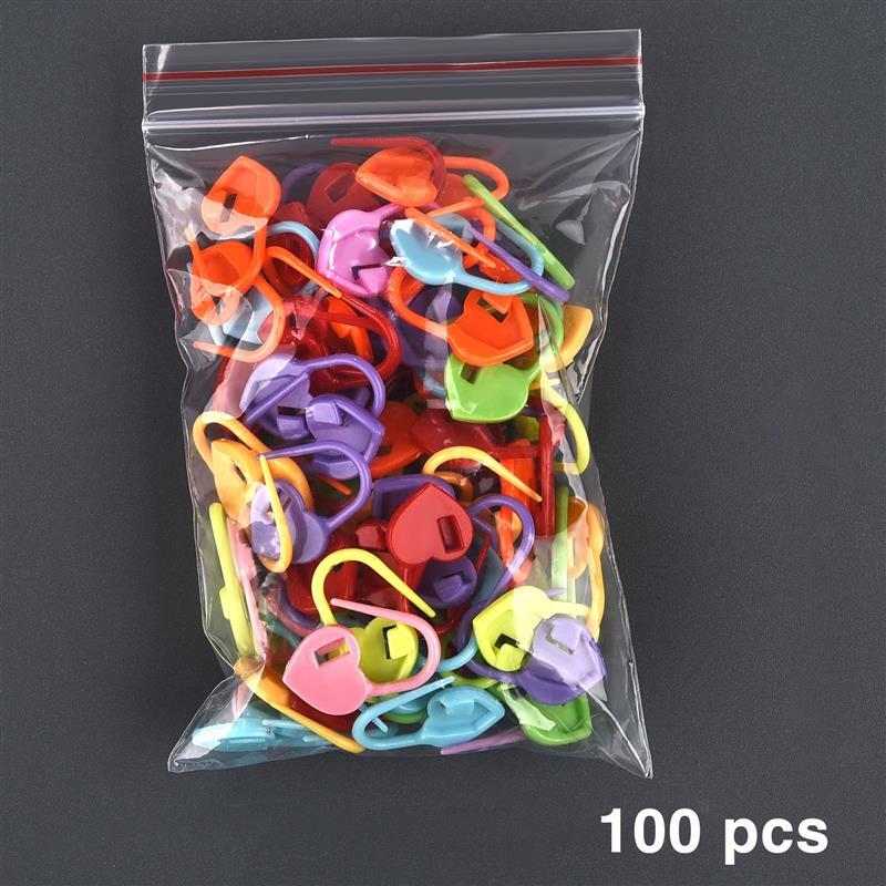 100-1000PCS Knitting Marking Buckle Pins Plastic Crafts Locking Stitch Markers Sweater Weaving Tools DIY Sewing Accessory