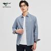 Septwolves Men's Plaid Casual Long-Sleeve Shirt