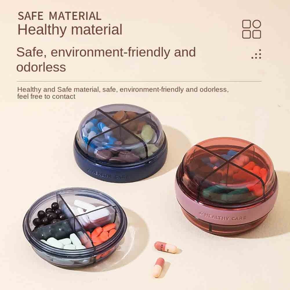 Waterproof Weekly Pill Case Dustproof Round Mini Medicine Box Against Moisture Double-deck Pill Container Organizer Jewelry Box
