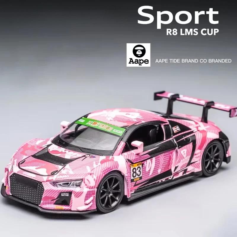 

Масштаб 1/32 Sport R8 LMS CUP Сплав Металл Транспортные средства Литые Игрушечные Транспортные средства Звук и Свет Коллекция Детские Игрушки Подарки на День Рождения розовый