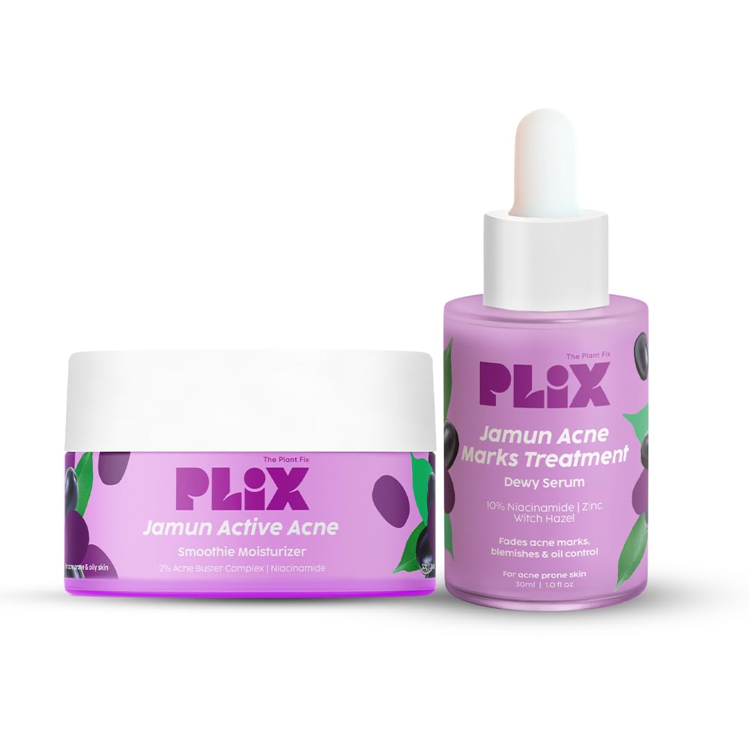 PLIX The Plant Fix Niacinamide Jamun Moisturizer & Serum Combo 30 gm + 30 ml For Oily Acne Prone Skin