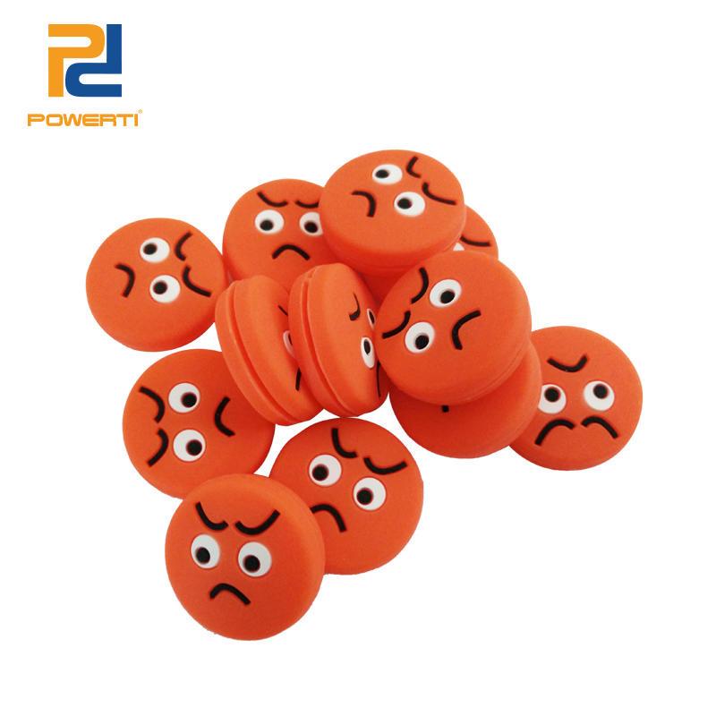 Funny Emoji Silicone Tennis Racket Dampeners - 16 Smiley Vibration Absorbers