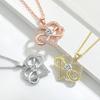 8 Shape Infinity Symbol Heart Pendant Necklace High Quality Zircon Love Choker