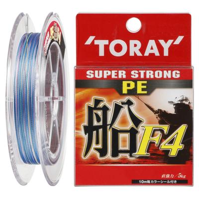 Linha PE TORAY Super Forte PE Barco F4 200m 0.8 4kg 4 Fios 5 Cores
