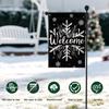 Christmas snowflakesGarden Flag 12x18 Inch Double Sided for Courtyard Outdoor Welcome Flag Decoration (Excluding flagpole)