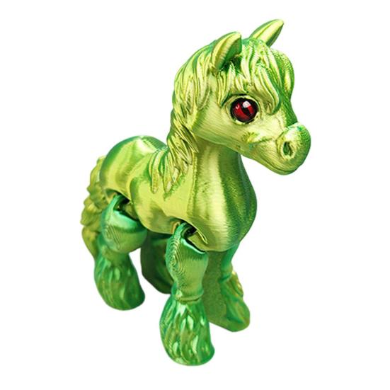 

3D-печатная лошадь-украшение, милая шарнирная фигурка лошади, гибкая игрушка-непоседа в виде животного для интерактивной игры, снятия стресса и демонстрации